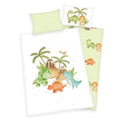 Herding Young Collection Babybettwäsche Dinos Flanell-Bettwäsche günstig online kaufen