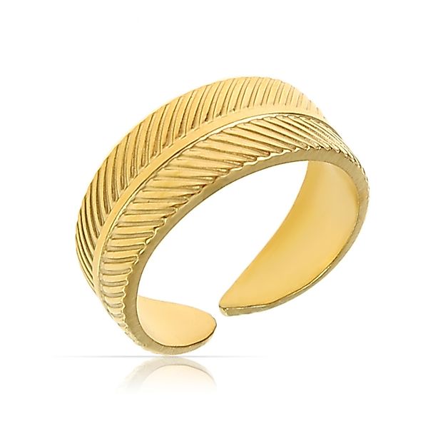 Made by Nami Fingerring Breiter Goldener günstig online kaufen