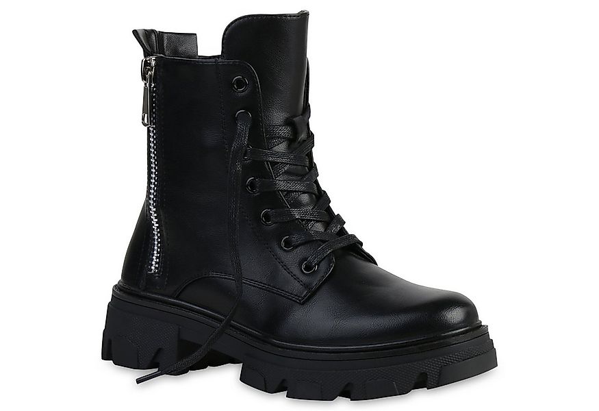 VAN HILL 835653 Plateaustiefelette Damen Stiefeletten Plateau Boots Kroko Z günstig online kaufen