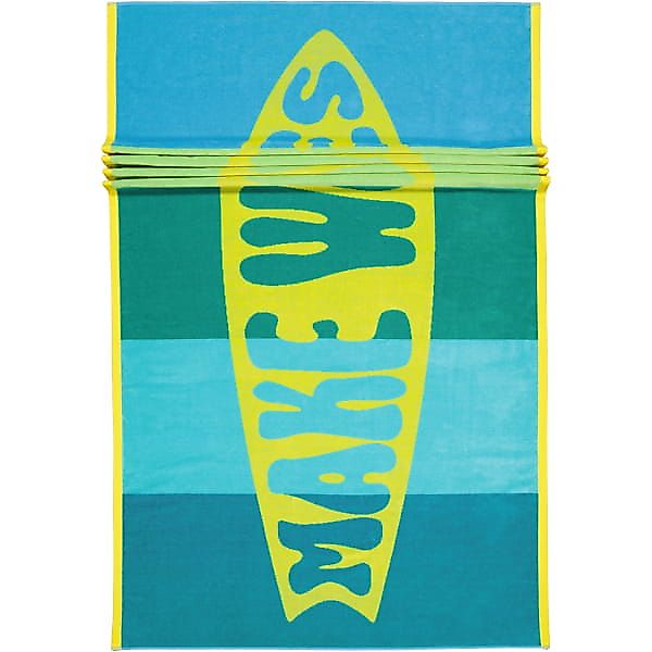 Vossen Strandtücher Make Waves - Farbe: ice blue - 0002 - 100x180 cm günstig online kaufen