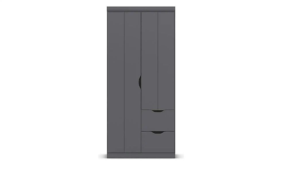 Kleiderschrank mit Schubladen Frieda ¦ grau ¦ Maße (cm): B: 91 H: 203 Schrä günstig online kaufen