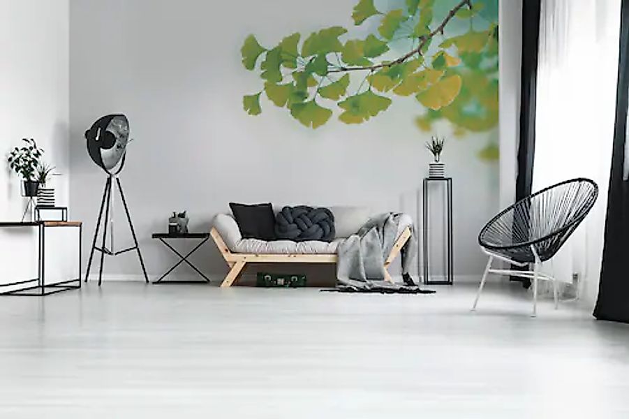 A.S. Création Vliestapete »Ginkgo-Tapete Zweige Hellgrün Weiß Naturmotiv« s günstig online kaufen