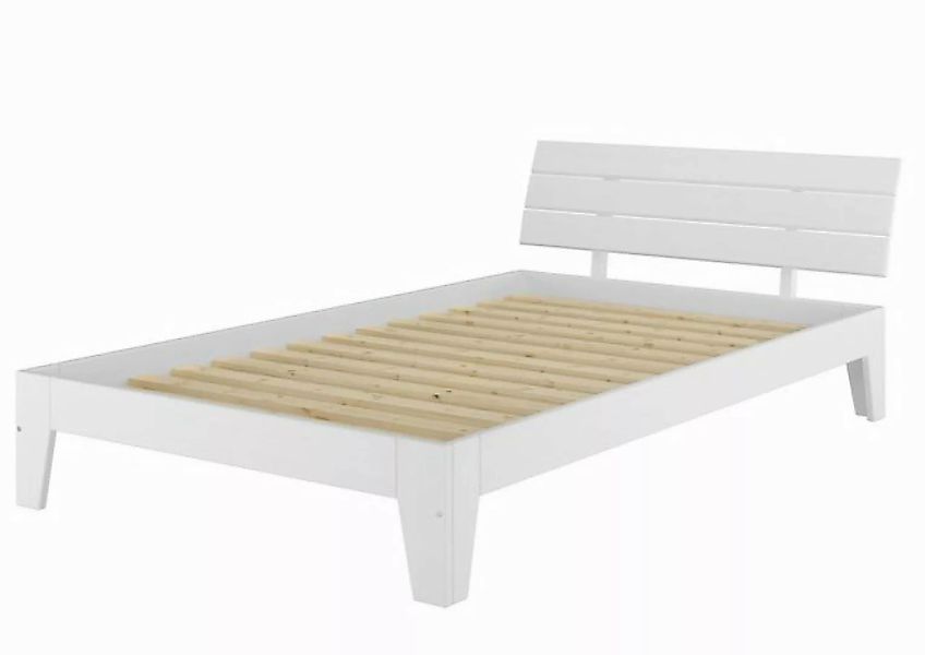 ERST-HOLZ Bett Einzelbett breit überlang 120x220 Massivholz Kiefer weiß Son günstig online kaufen