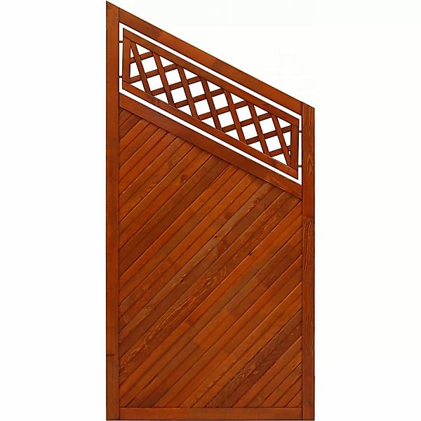 Sichtschutzzaun Toulon 180/135 cm x 90 cm Teak günstig online kaufen