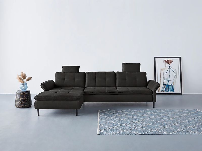 Home affaire Ecksofa "Birkholm L-Form" Armlehnverstellung, auch in Easy Cle günstig online kaufen