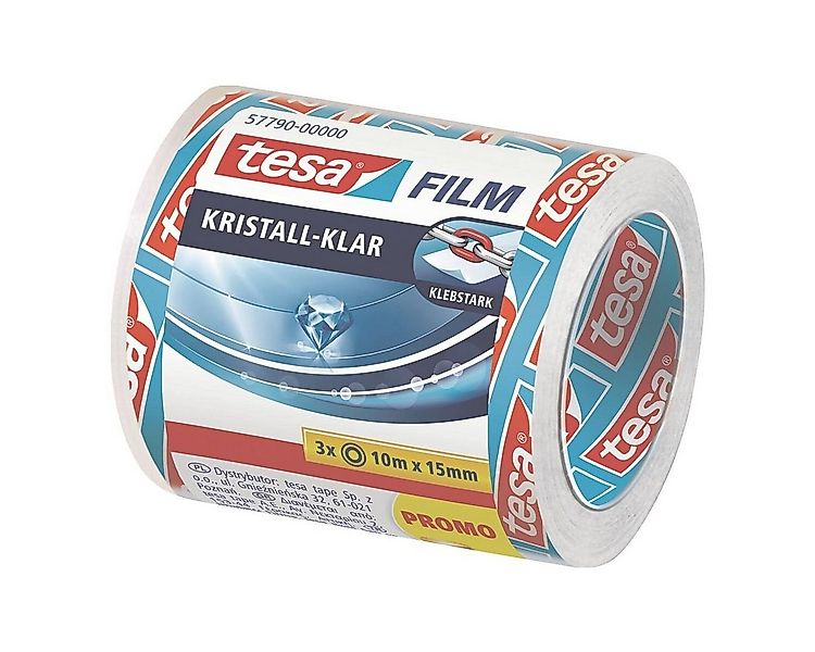 tesa Klebeband kristall-klar (3-St) 15 mm/10 m, unsichtbar, stark klebend u günstig online kaufen