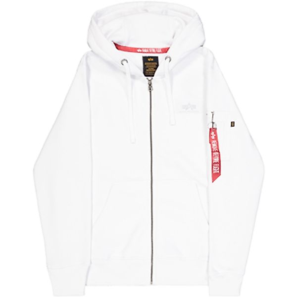 Alpha  Sweatshirt Back Print Zip Hoodie - white günstig online kaufen
