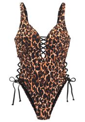 Bruno Banani Badeanzug modische Zierschnürung günstig online kaufen