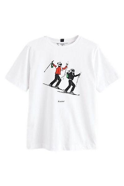 Next T-Shirt T-Shirt aus 100 % Baumwolle, Ski-Winter-Grafik (1-tlg) günstig online kaufen