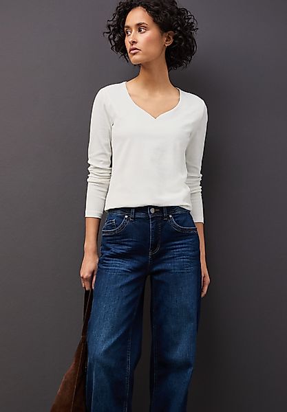 STREET ONE Langarmshirt mit Herzausschnitt günstig online kaufen