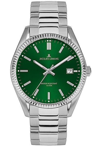 Jacques Lemans Quarzuhr Herren-Derby Edelstahl/Grün günstig online kaufen