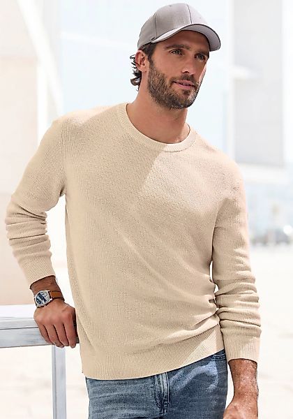 John Devin Strickpullover Pullover in modischen Farben aus Baumwollmischung günstig online kaufen