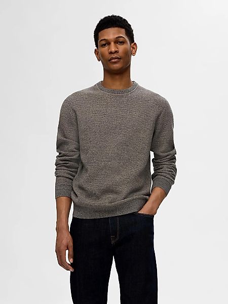 SELECTED HOMME Strickpullover "SLHROSS LS KNIT STRUCTURE CREW NECK NOOS" günstig online kaufen