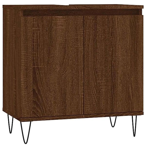 vidaXL Badschrank Braun Eichen-Optik 58x33x60 cm Holzwerkstoff 831587 günstig online kaufen