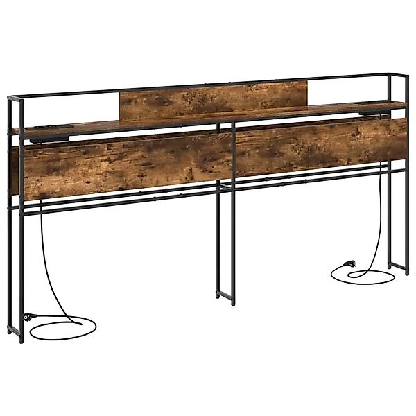 vidaXL Stauraum-Kopfteil mit Regal Räuchereiche 180 cm Holzwerkstoff 859657 günstig online kaufen