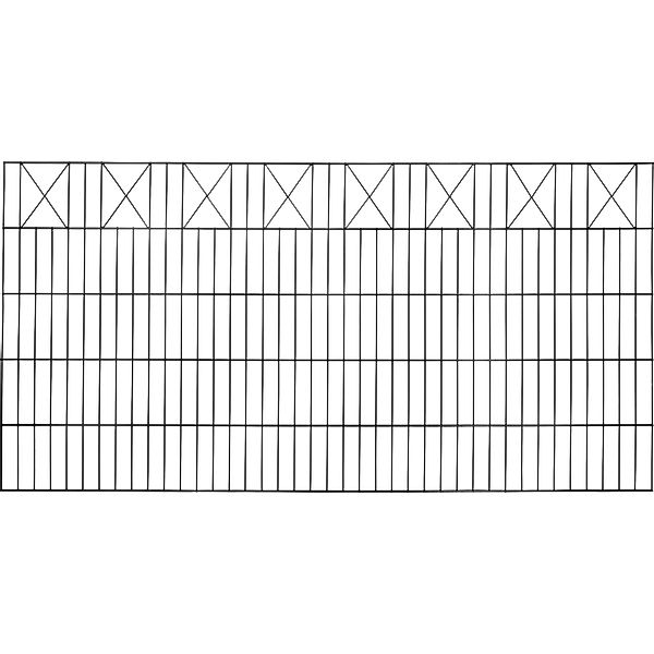 Dekor-Doppelstabmattenzaun X-Reihe Anthrazit 100 x 200 cm günstig online kaufen