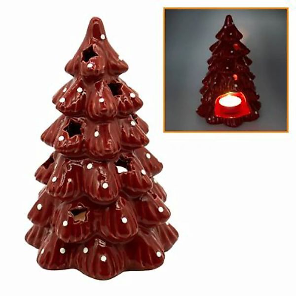 HTI-Living Teelichthalter Weihnachtsbaum rot günstig online kaufen