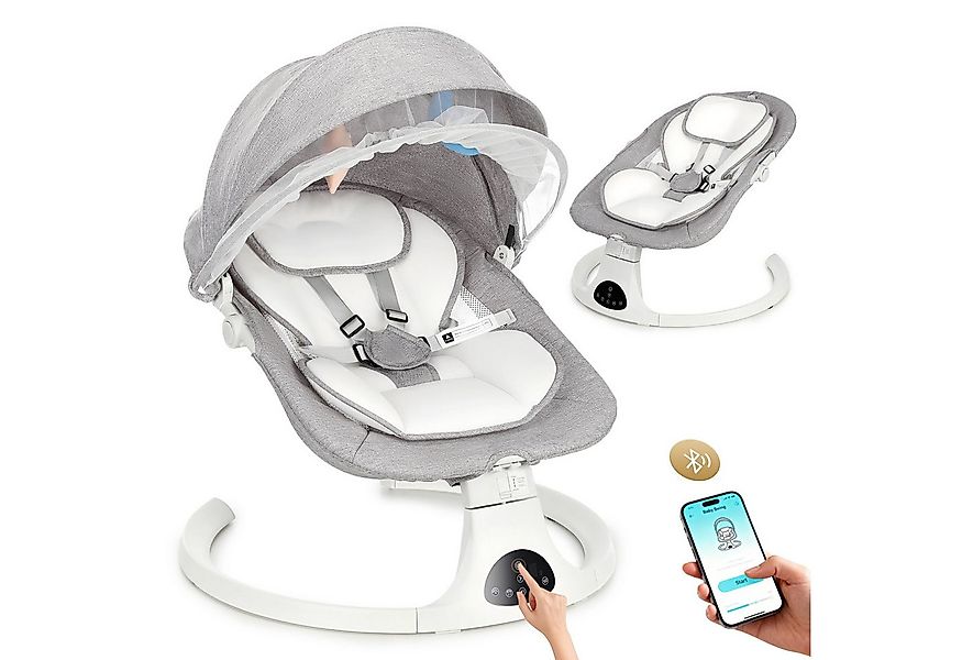 oyajia Babywippe Elektrische Babyschaukel Bluetooth Musik, mit Schwung in 5 günstig online kaufen