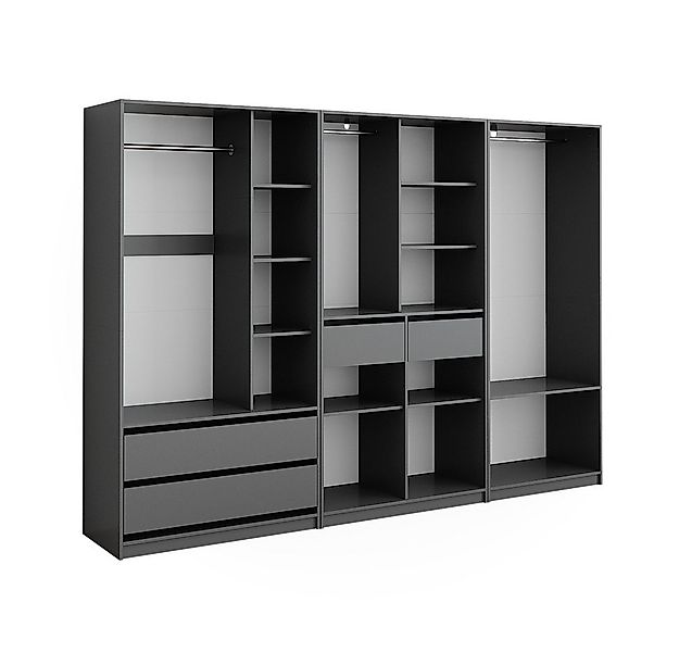 Vicco Kleiderschrank Elmo, Anthrazit, 100 x 200 cm 3er Set günstig online kaufen