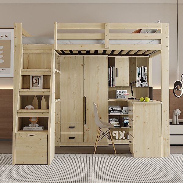 Celya Hochbett 90*200 cm, Arbeitstisch mit günstig online kaufen