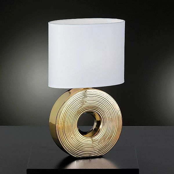 Tischleuchte 1-flammig - gold - 13 cm - 38 cm - Sconto günstig online kaufen