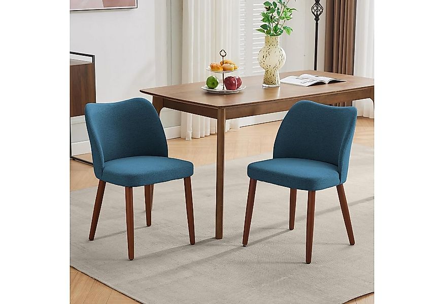 GarveeMore Esszimmerstuhl 2er-Set,Leinen gepolsterter Esszimmerstuhl mit Ho günstig online kaufen