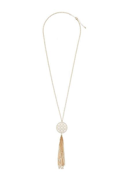 LASCANA Lange Kette Halskette mit Traumfänger Anhänger, mit Ornament und Ta günstig online kaufen