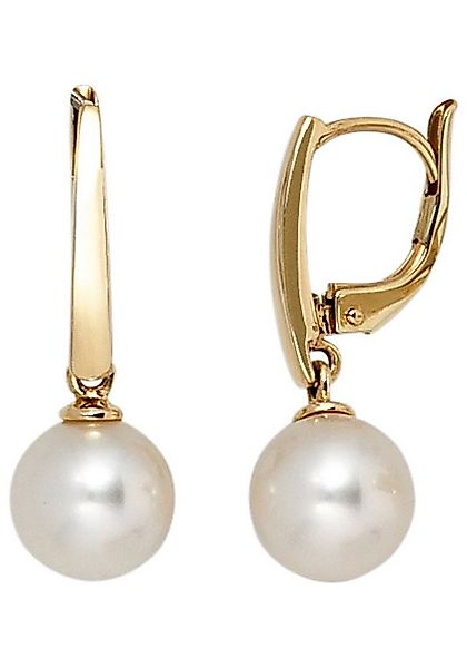 JOBO Perlenohrringe, 585 Gold mit Süßwasser-Zuchtperlen günstig online kaufen