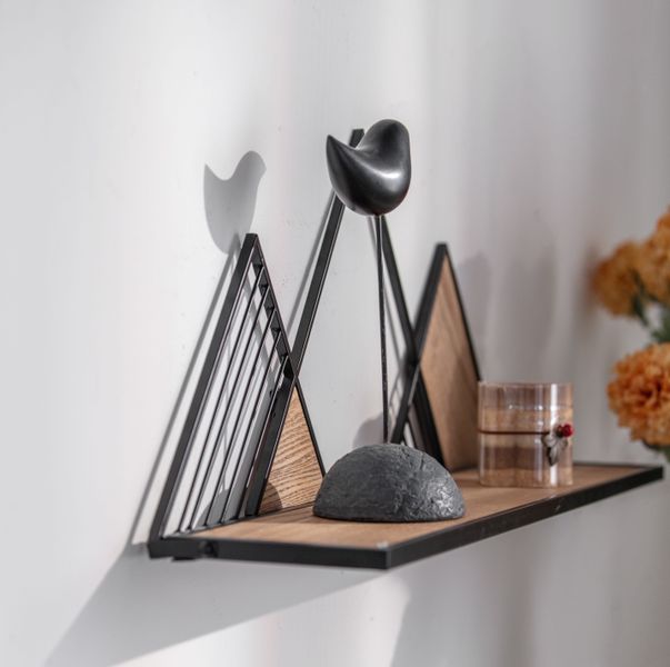 K&L Wall Art Deko-Wandregal Holz Metallregal günstig online kaufen