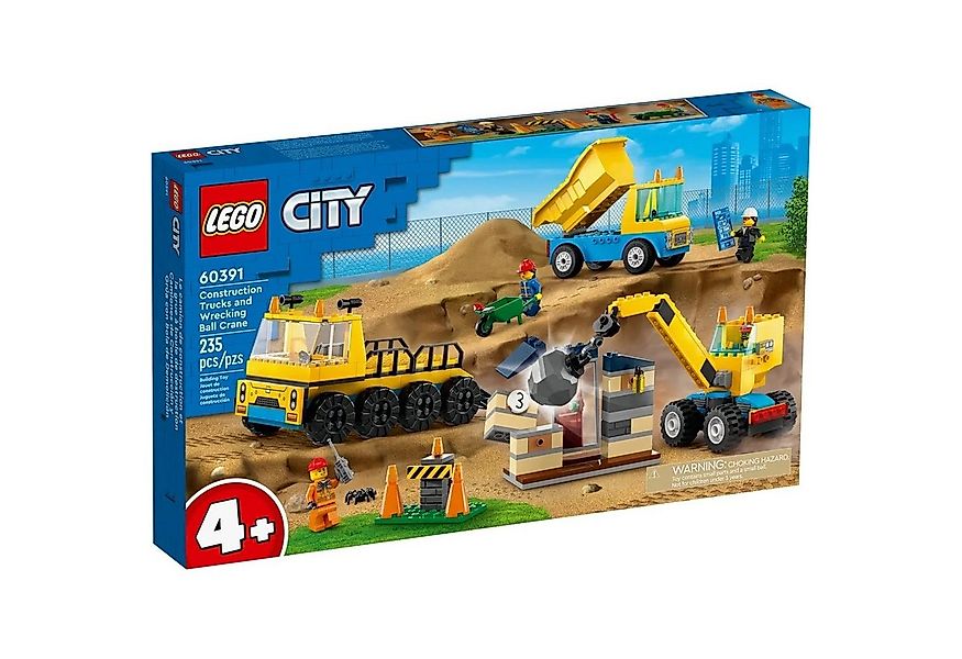 LEGO® 60391 Baufahrzeuge und Kran mit Abrissbirne Konstruktionsspielsteine günstig online kaufen