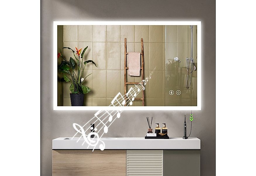 YOLEO Badspiegel LED Badezimmerspiegel Spiegel Wandspiegel 3 Lichtfarbe 60x günstig online kaufen