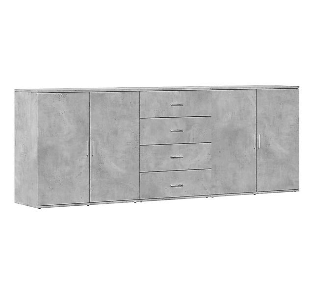 vidaXL Sideboard Sideboards 3 Stk. Betongrau Holzwerkstoff (1 St) günstig online kaufen