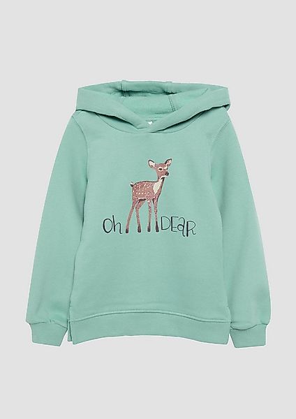 s.Oliver Sweatshirt Sweatshirt Wärmendes Kapuzen-Sweatshirt mit Glitzerprin günstig online kaufen
