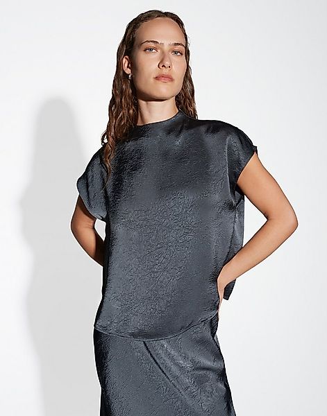 someday Satinbluse ZIRKEN Loose mit Crinkle Effekt günstig online kaufen