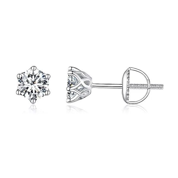 Runde Perlé Paar Ohrstecker zarte Moissanite günstig online kaufen
