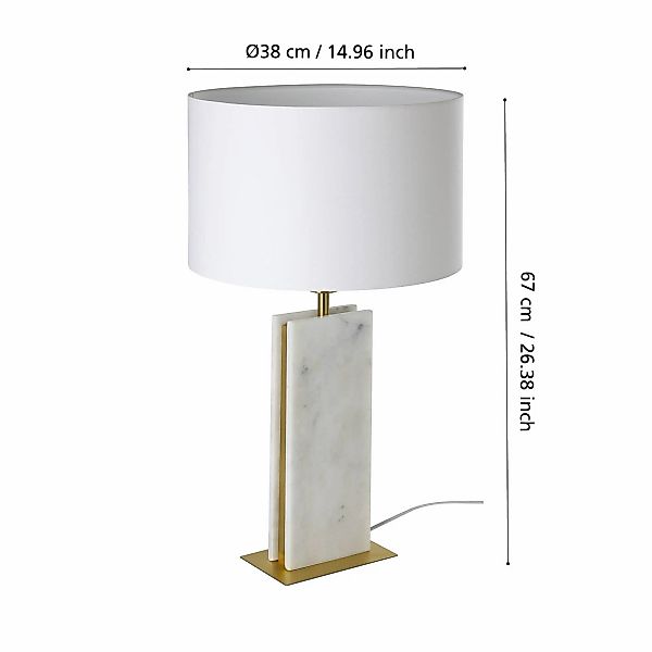 EGLO Stars Of Light Tischleuchte Belesar, Textil, weiß, E27 günstig online kaufen
