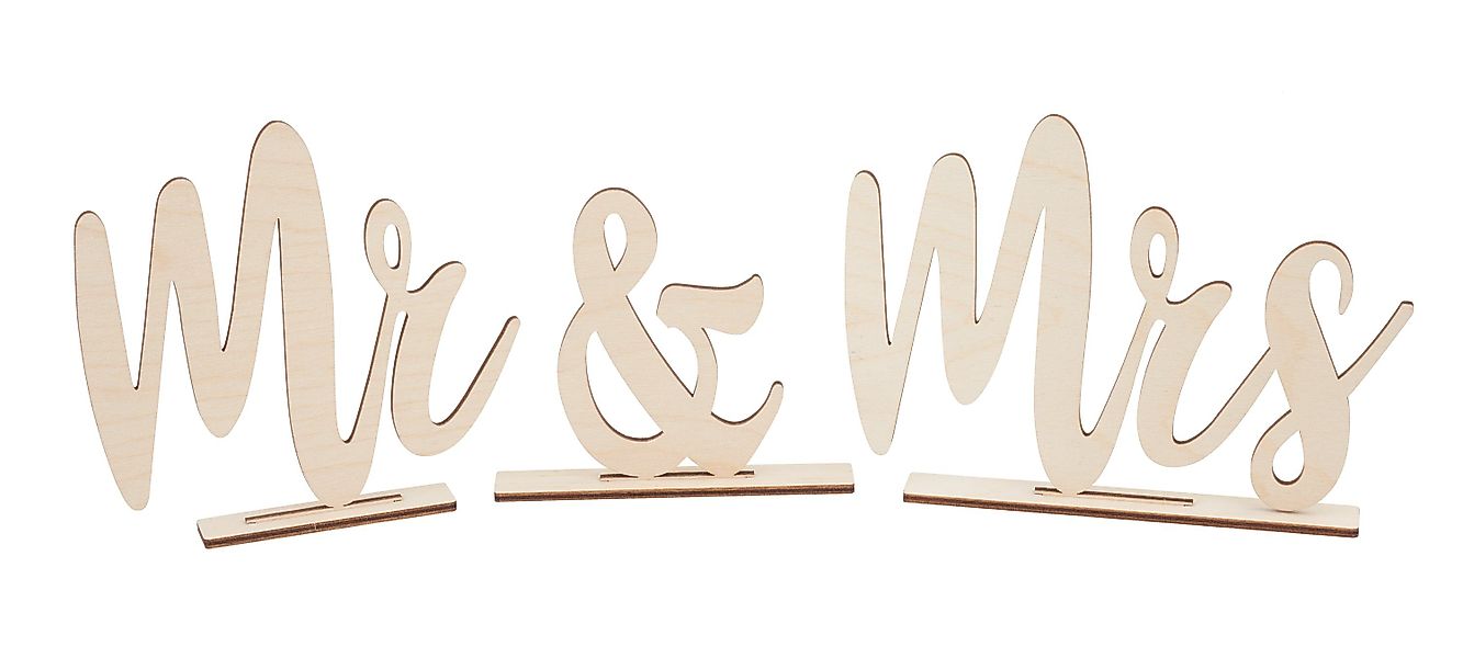 Rayher Wanddekoobjekt Holz-Schriftzug Mr & Mrs, günstig online kaufen