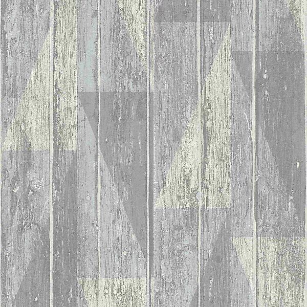 Rasch Mustertapete 809114 Grau-Grün | Rasch Tapeten | Kollektion #Tapetenwe günstig online kaufen