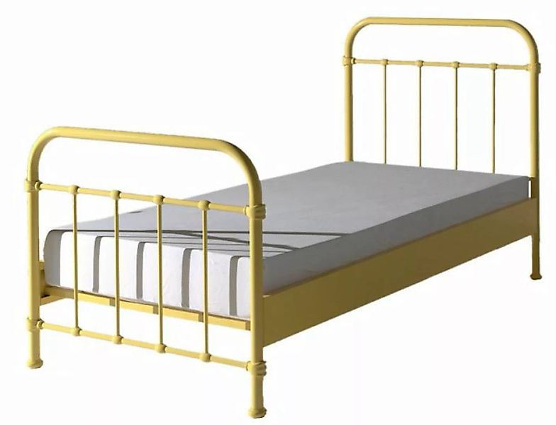 Kindermöbel 24 Metallbett Bett Louis 90*200 gelb inkl. Rolllattenrost günstig online kaufen