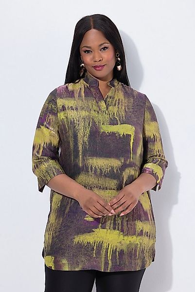 Ulla Popken Tunika Tunika bedruckt Stehkragen 3/4-Arm günstig online kaufen