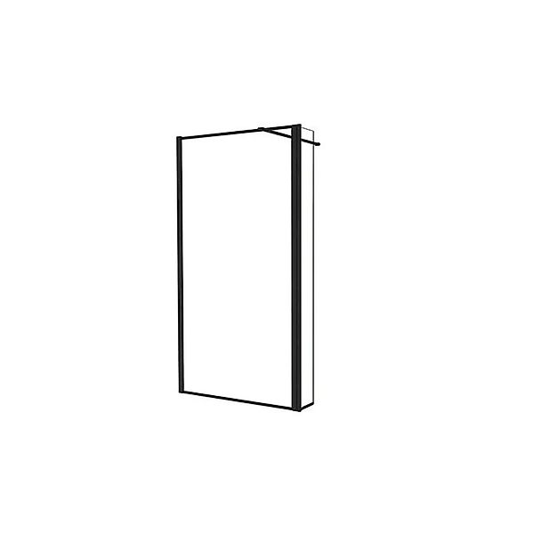 Duschparadies Walk In Dusche 80cm Mit 30cm Flipper 8mm Nano Glas Seitenwand günstig online kaufen