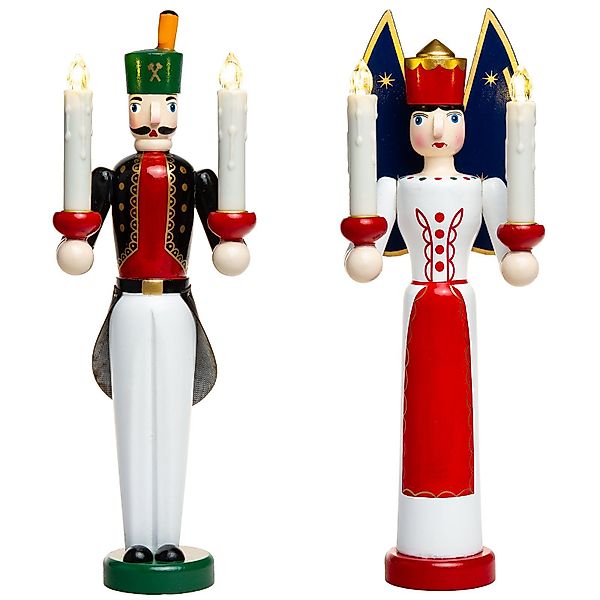 SIKORA Weihnachtsfigur Engel und Bergmann Holz günstig online kaufen