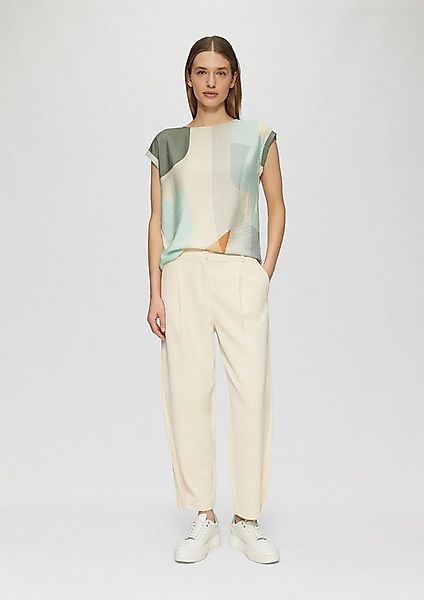 s.Oliver 7/8-Hose Hose Cropped Hose mit Barrel Leg und Saum-Detail günstig online kaufen