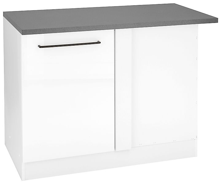 KOCHSTATION Eckunterschrank "KS-Tulsa" 110 cm breit, 1 Tür, schwarzer Metal günstig online kaufen
