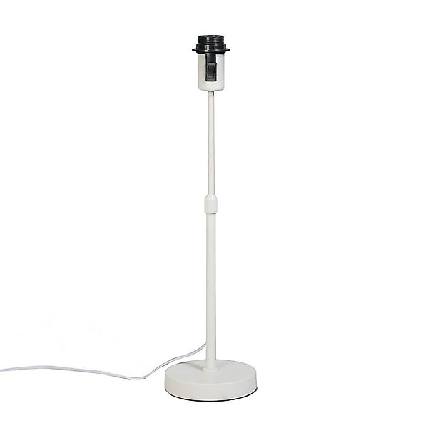 Qazqa Tischleuchte Parte, ohne Leuchtmittel, E27, Weiß, Modern, Stahl, 1-fl günstig online kaufen