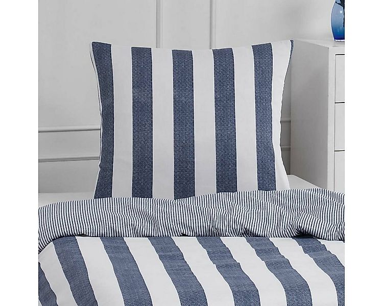 TRAUMSCHLAF Bettwäsche Usedom, Mako Satin, 2 teilig, Maritimes Design mit W günstig online kaufen