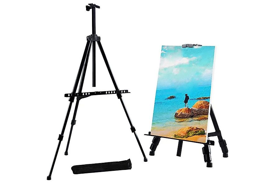 Realb2b Leinwandstaffelei Aluminium Staffelei 155 cm höhenverstellbar faltb günstig online kaufen