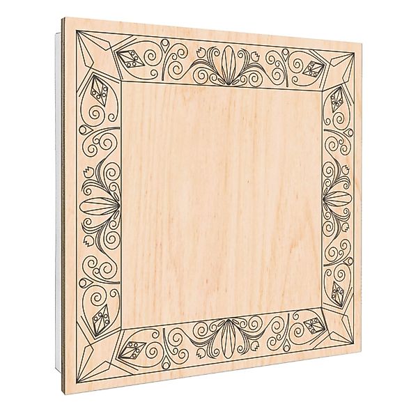 Banjado Großer Schlüsselbox Holz 30x30cm Weiß Scharnier Rechts 50 Haken Sch günstig online kaufen