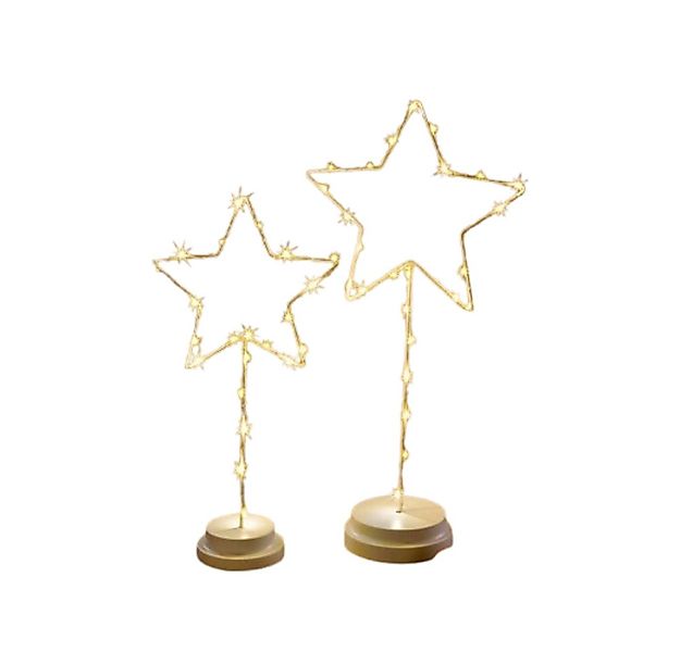 Home-trends24.de Weihnachtsfigur LED Deko Stern 2er Set Fensterdeko Weihnac günstig online kaufen