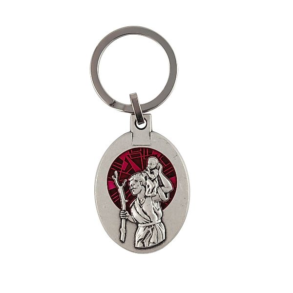 NKlaus Schlüsselanhänger Schlüsselanhänger Heiliger Christophorus rot günstig online kaufen